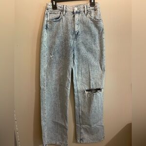 H&M wide leg high rise jeans